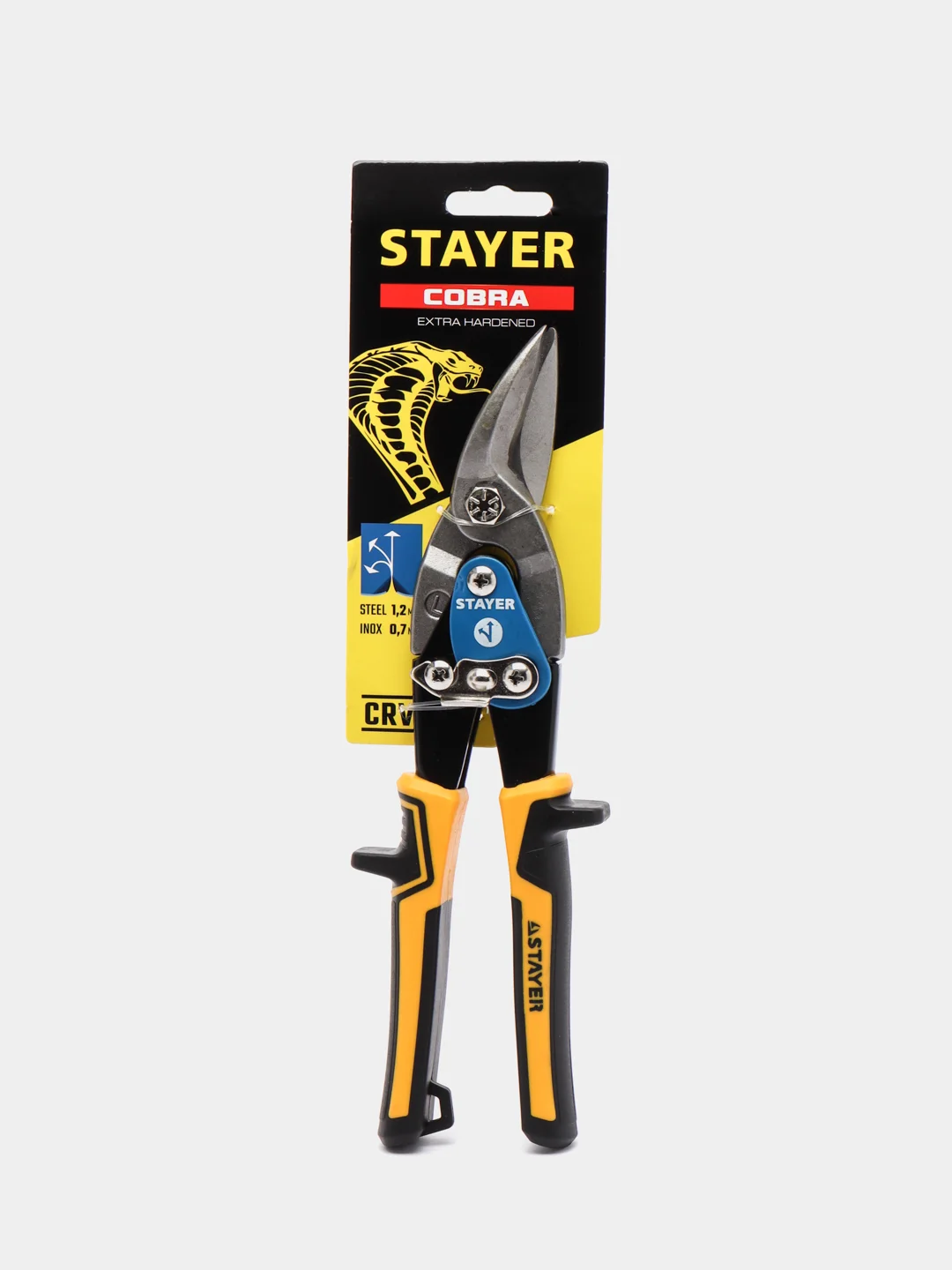Синий ножницы по металлу STAYER COBRA