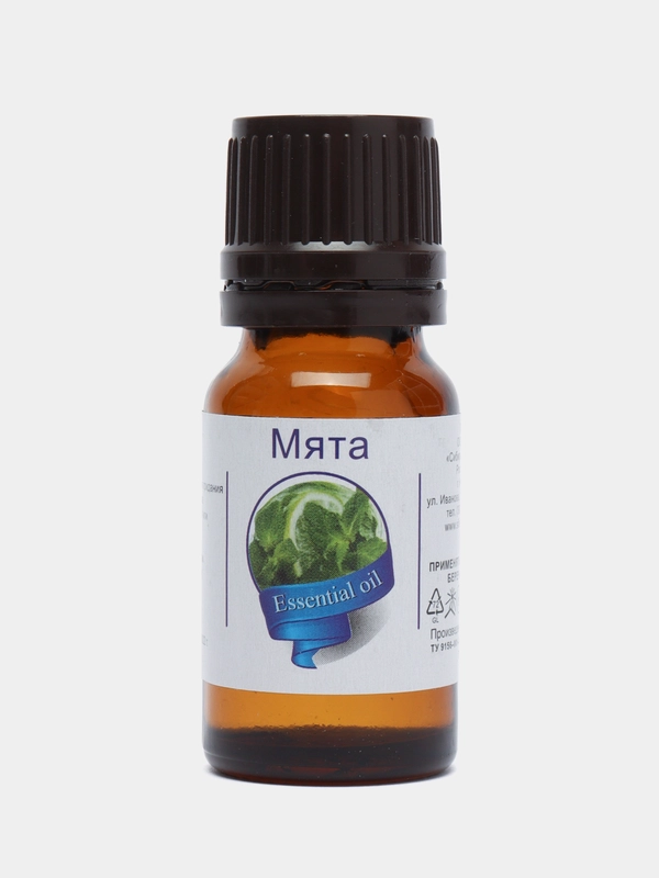 Эфирное масло "Мята", флакон-капельница, аннотация, 10 мл