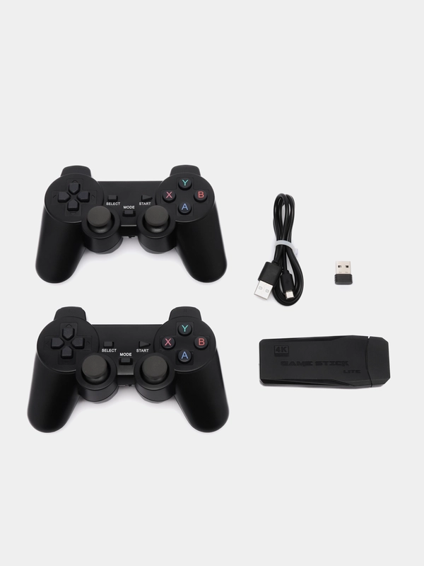 Игровая приставка Game Stick Lite 64 Gb для ТВ, 4k Ultra HD, 2 геймпада, 10000 игр
