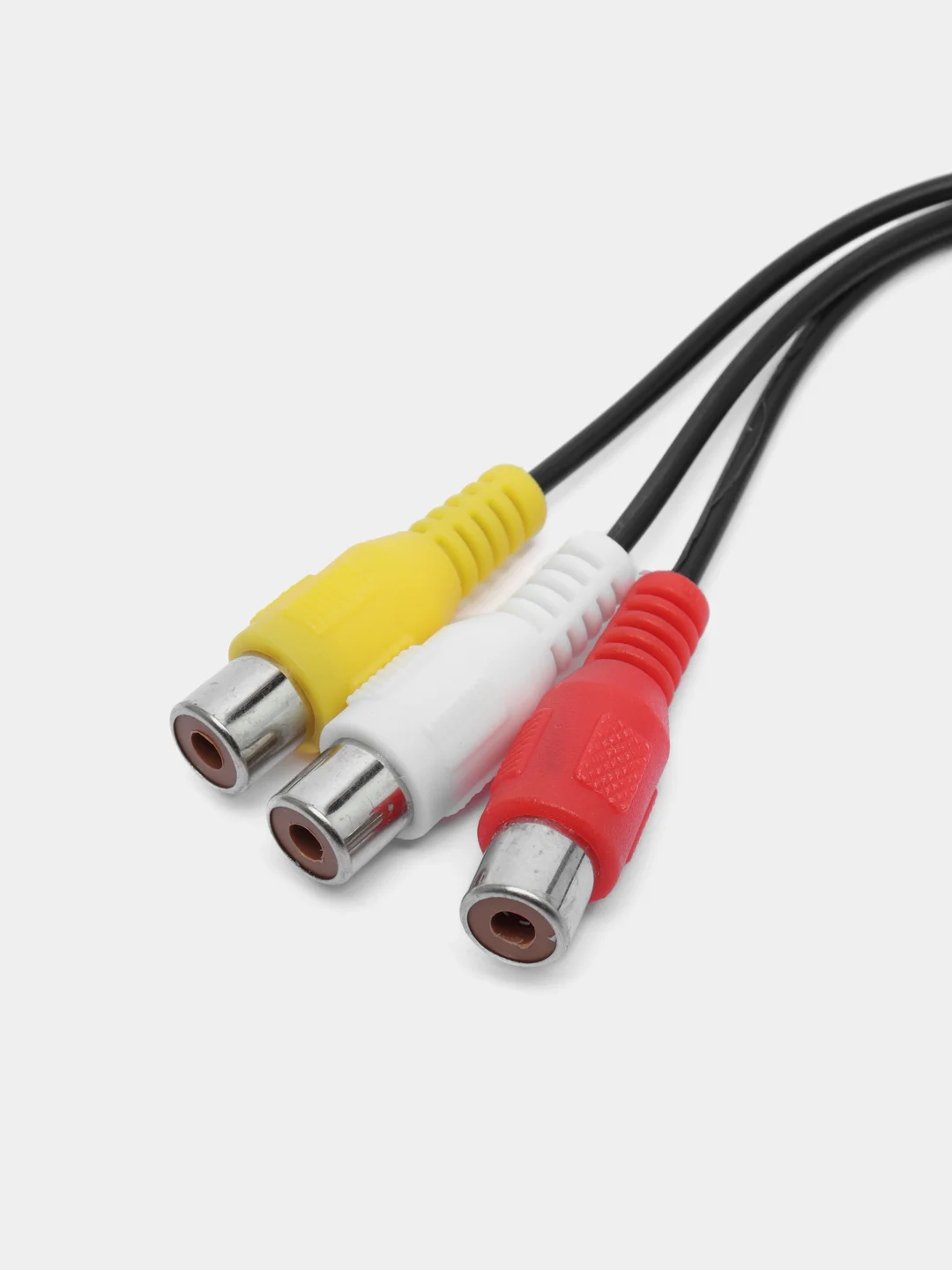 Кабель переходник jack 3.5 - 3 RCA (F) аудио видео сигнала для игровых приставок мама-папа