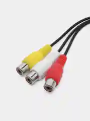 Кабель переходник jack 3.5 - 3 RCA (F) аудио видео сигнала для игровых приставок мама-папа