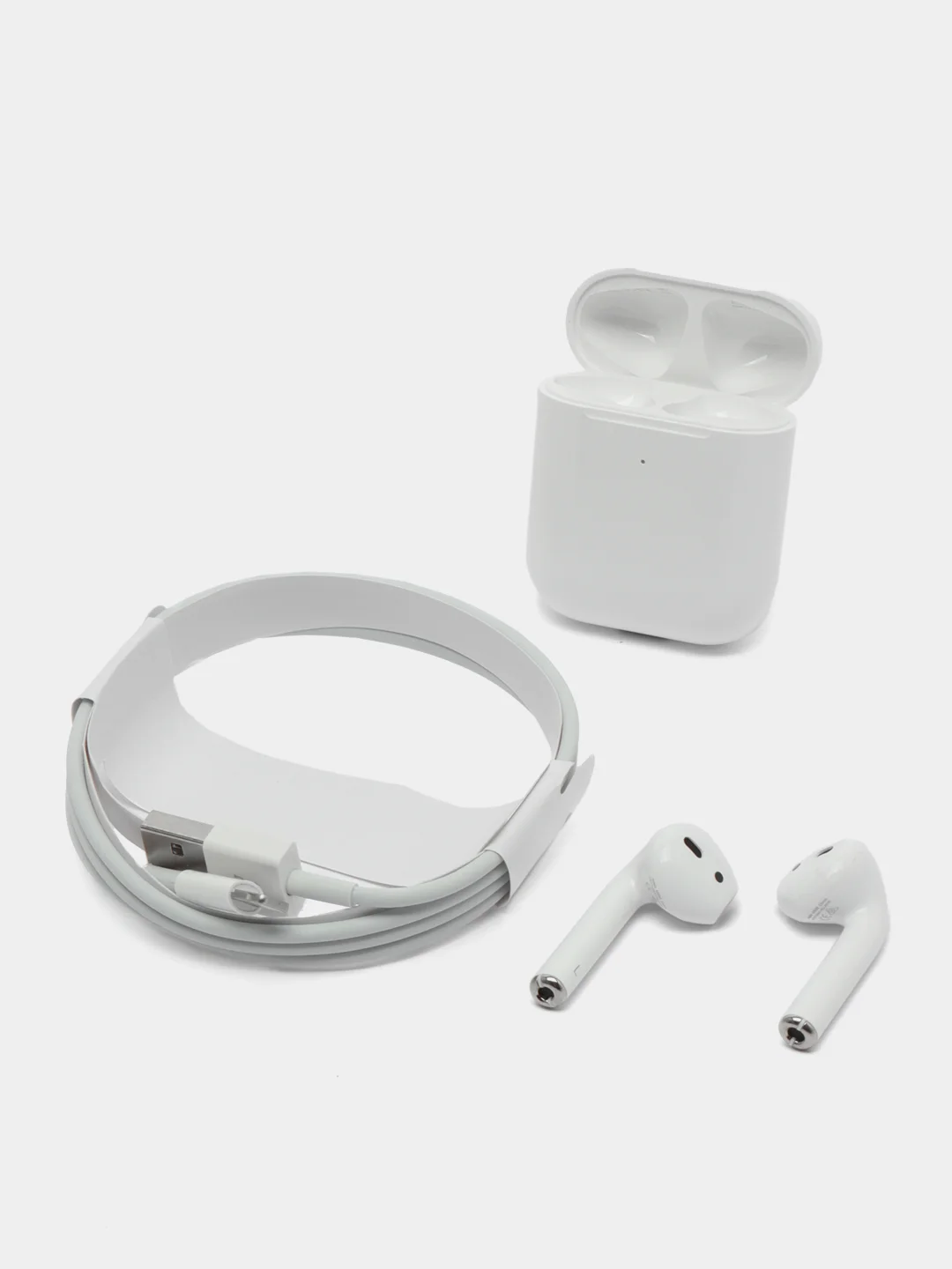 Наушники беспроводные Pods 2 Bluetooth, с анимацией, с микрофоном, беспроводная зарядка