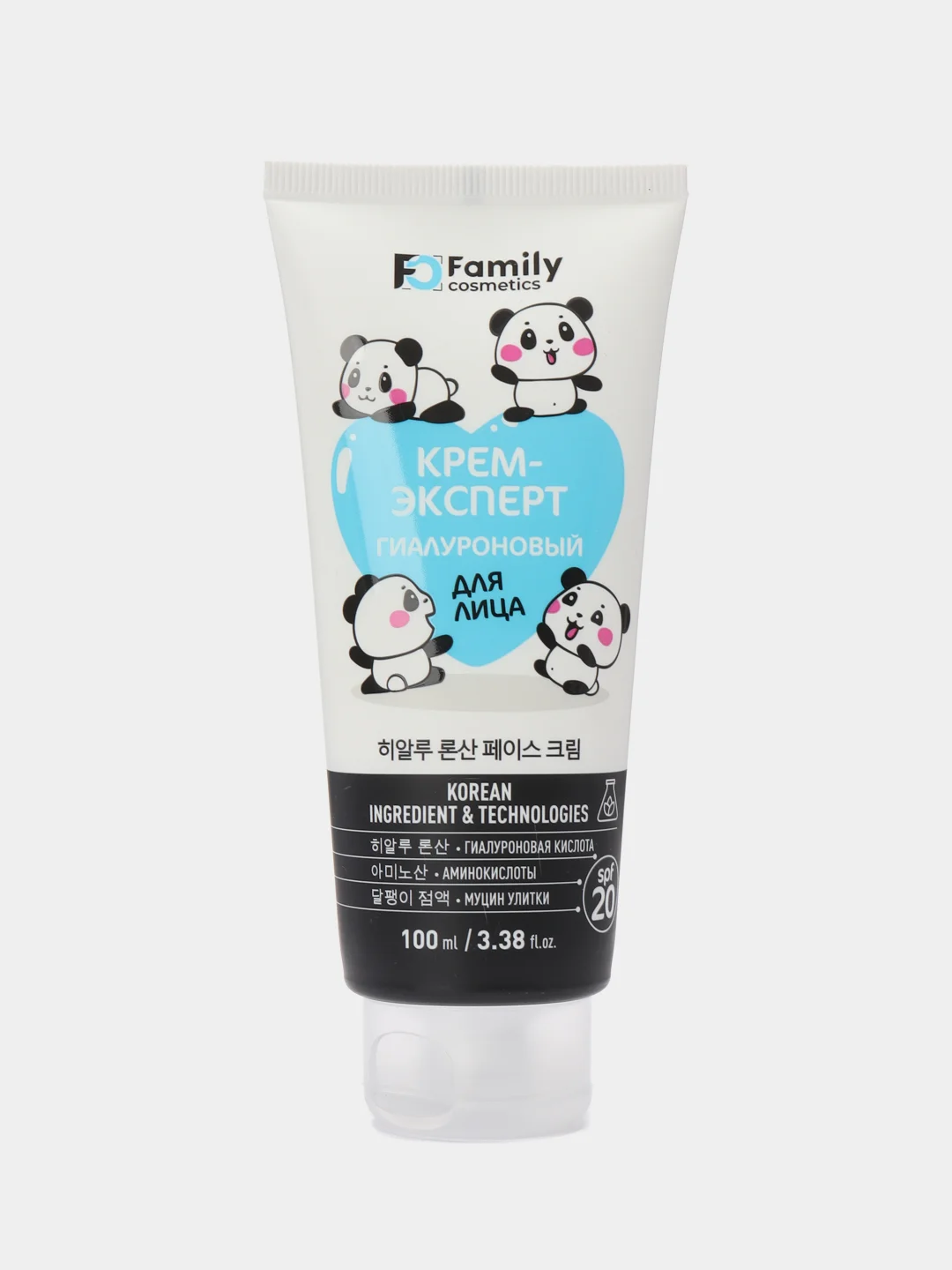 Голубой крем для лица и рук Family Cosmetics,крем Панда/SPF 20 /100 мл