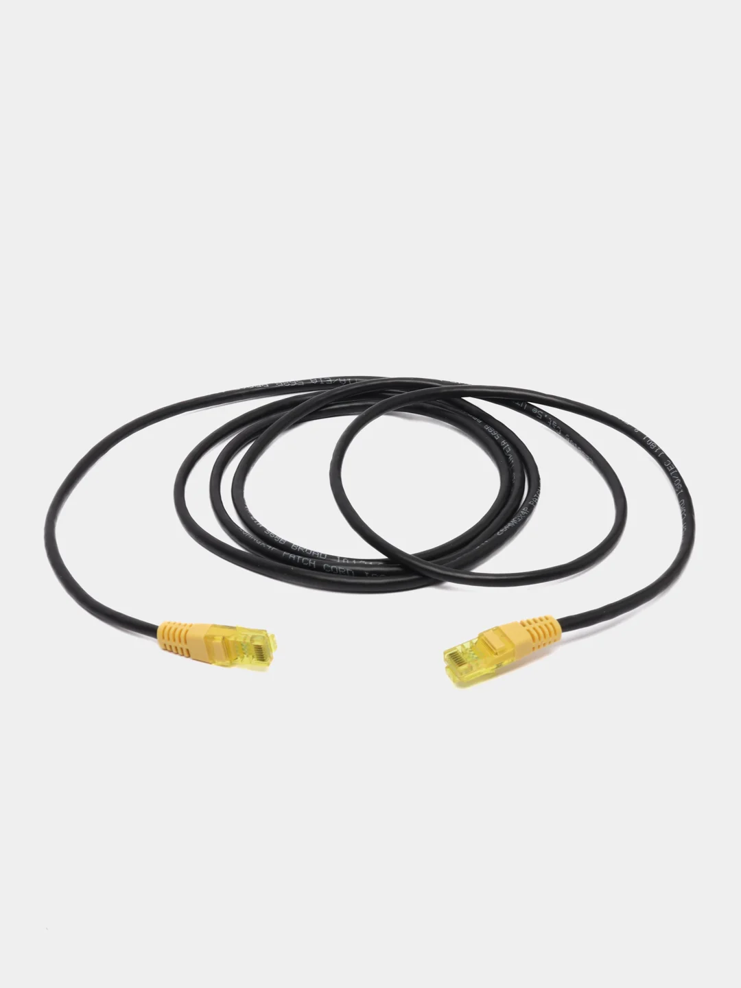 Черный патч-корд RJ45, сетевой интернет-кабель UTP LAN, 2 метра