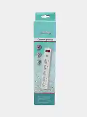 Белый сетевой фильтр Smartbuy SBSP-18U-W, 5 розеток, 2 USB, 1,8 м