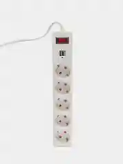 Белый сетевой фильтр Smartbuy SBSP-18U-W, 5 розеток, 2 USB, 1,8 м