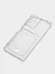 Прозрачный чехол Xiaomi Redmi Note 10 Pro, Сяоми Редми Нот 10 Про прозрачный, с карманом для карты