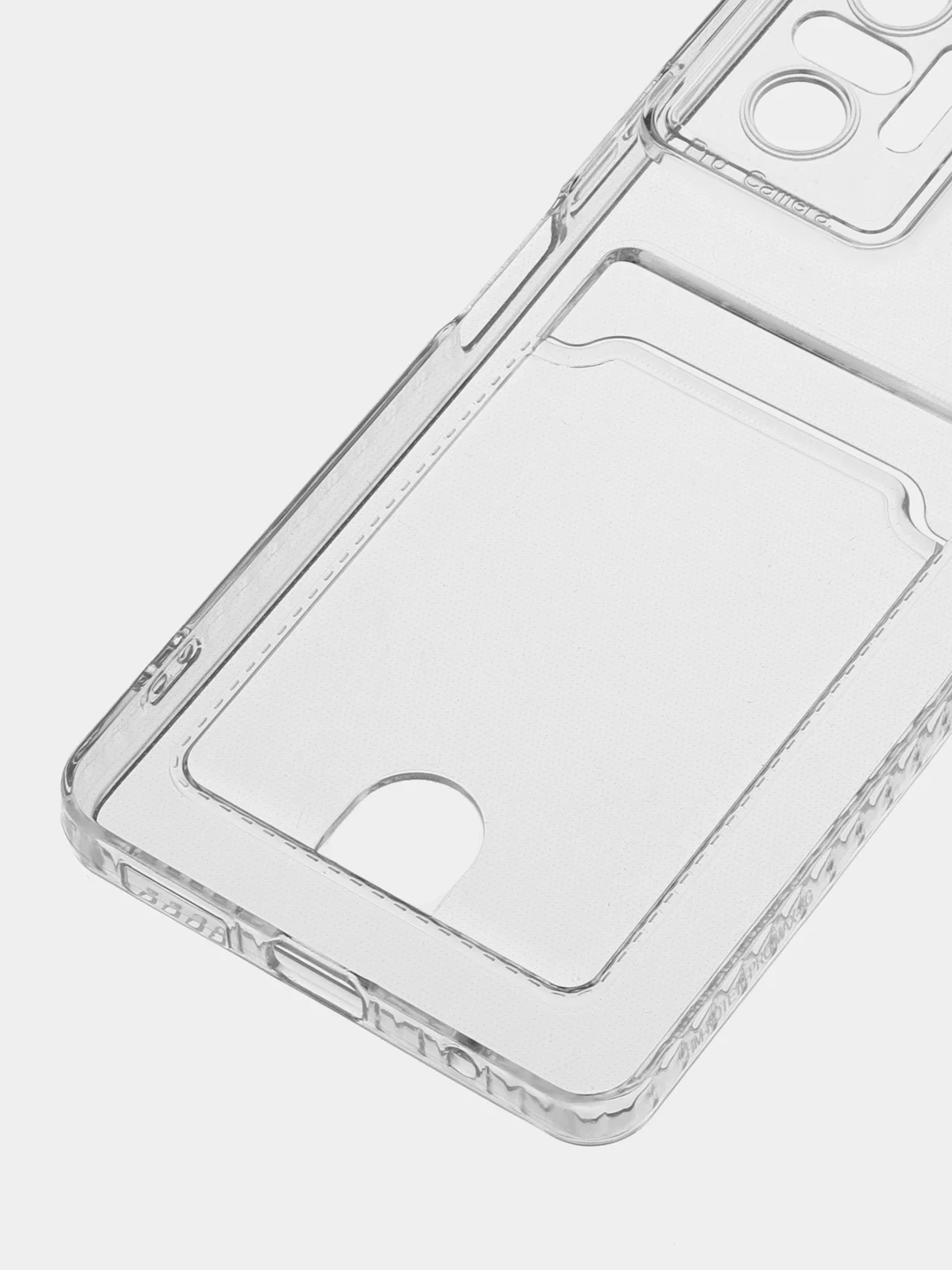 Прозрачный чехол Xiaomi Redmi Note 10 Pro, Сяоми Редми Нот 10 Про прозрачный, с карманом для карты