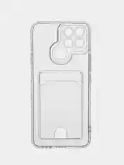 Прозрачный чехол для Infinix Smart 6, прозрачный, с карманом для карты