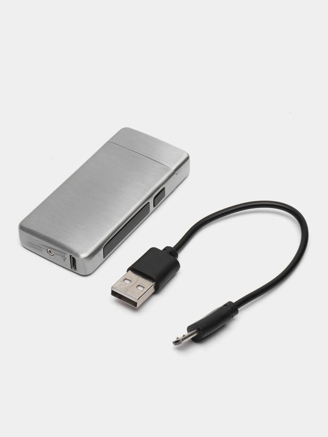 Серебряный электронная зажигалка с USB зарядкой