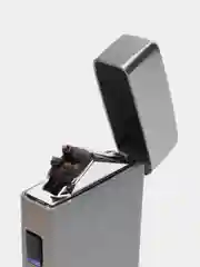 Серебряный электронная зажигалка с USB зарядкой