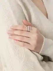 Серебряный кольцо безразмерное "Змея", серебряное