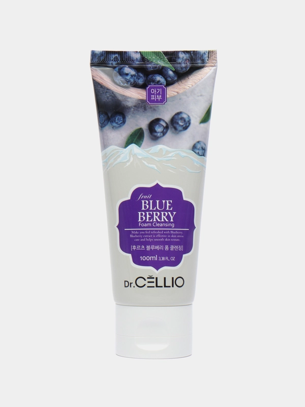 Пенка для лица с экстрактом черники Dr.CELLIO G70 FRUIT BLUEBERRY FOAM CLEANSING, 100 мл