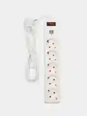 Белый сетевой фильтр Smartbuy SBSP-18U-W, 5 розеток, 2 USB, 1,8 м