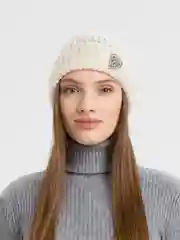 Молочный шапка женская с отворотом "Ариелла"