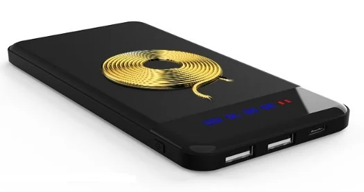 Повербанк, 8000 mAh с беспроводной зарядкой для смартфонов