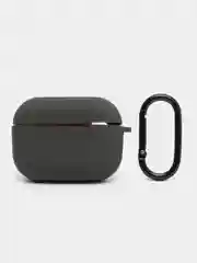 Серый силиконовый чехол для наушников AirPods Pro с карабином