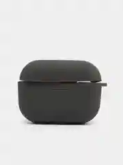 Серый силиконовый чехол для наушников AirPods Pro с карабином