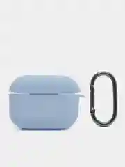 Небесно-голубой силиконовый чехол для наушников AirPods Pro с карабином