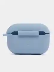 Небесно-голубой силиконовый чехол для наушников AirPods Pro с карабином