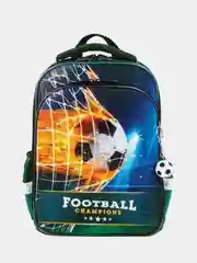 Рюкзак школьный Brauberg, с ортопедической спинкой, 3 отделения, с брелоком "Fire football", 37х28х18см
