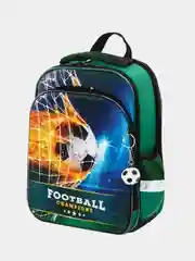 Рюкзак школьный Brauberg, с ортопедической спинкой, 3 отделения, с брелоком "Fire football", 37х28х18см