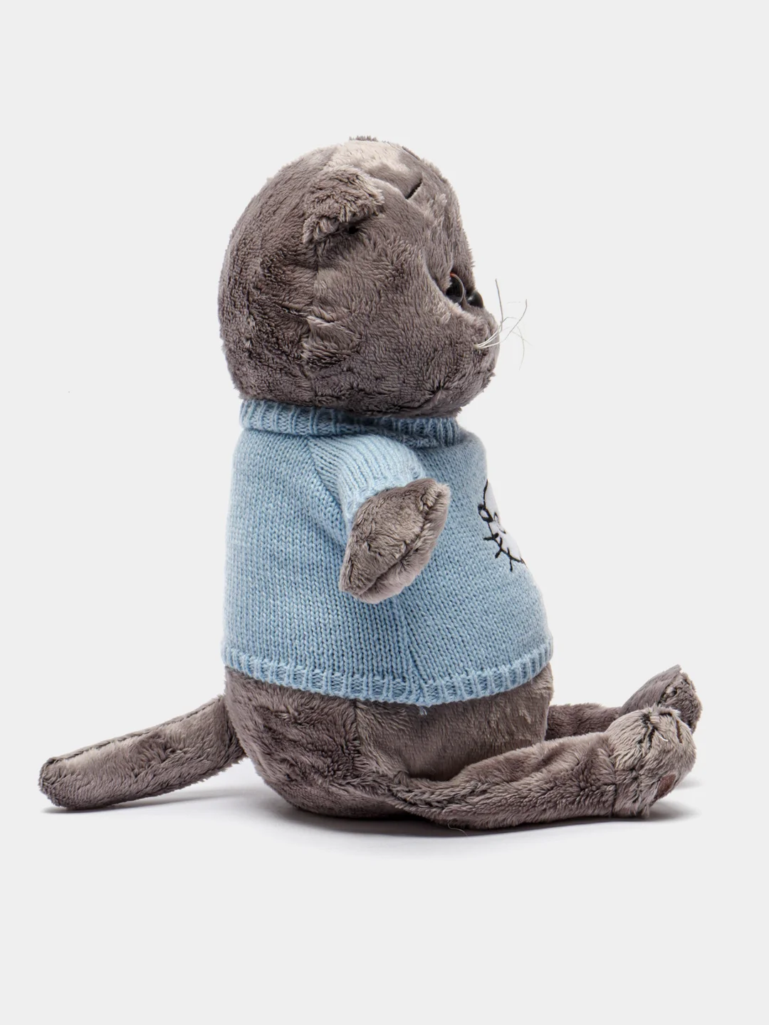 Голубой мягкая игрушка "Кот Басик", 40 см