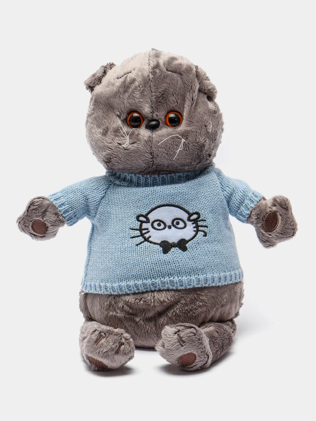 Голубой мягкая игрушка "Кот Басик", 40 см