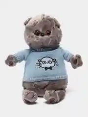 Голубой мягкая игрушка "Кот Басик", 40 см