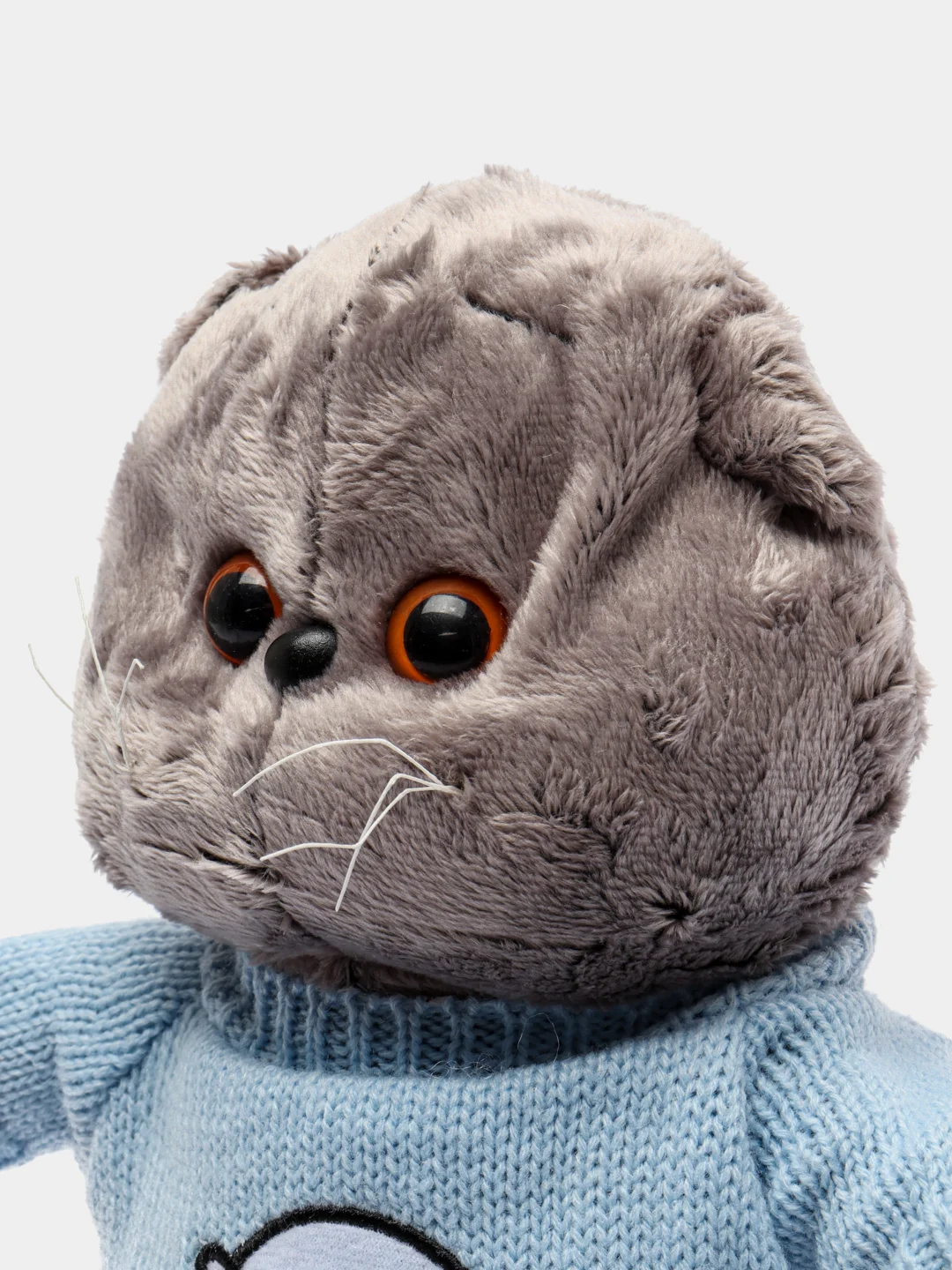 Голубой мягкая игрушка "Кот Басик", 40 см