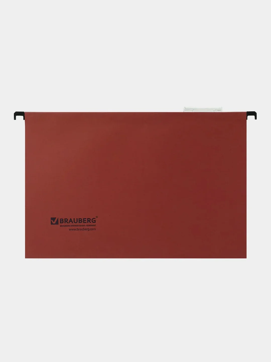 Подвесные папки А4/Foolscap (406х245 мм), до 80 листов, КОМПЛЕКТ 10 шт., красные, картон, BRAUBERG (Италия), 231796