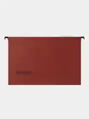 Подвесные папки А4/Foolscap (406х245 мм), до 80 листов, КОМПЛЕКТ 10 шт., красные, картон, BRAUBERG (Италия), 231796