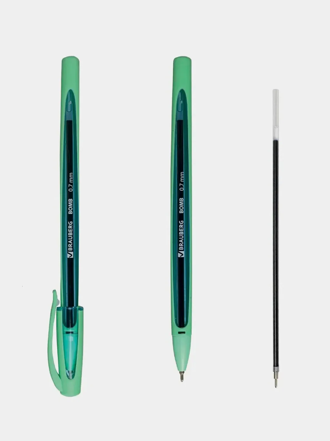 Ручка шариковая Bomb GT Pastel, синяя, 36 штук, прорезиненный корпус, Brauberg