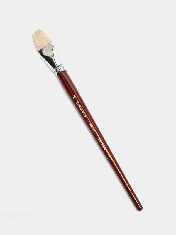 Кисть художественная профессиональная BRAUBERG ART "CLASSIC", щетина, овальная, № 36, длинная ручка, 200741