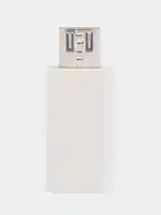 Белый адаптер переходник USB Type C на micro USB