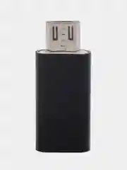 Черный адаптер переходник USB Type C на micro USB