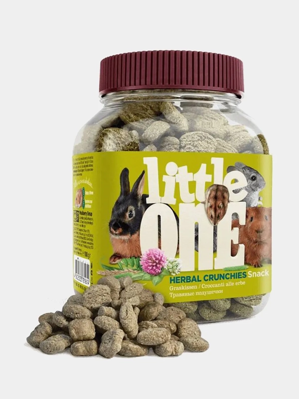 Лакомство Травяные подушечки для грызунов Little One, 100 г