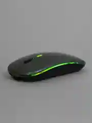 Серый металлик мышка беспроводная с подсветкой RGB, беспроводная мышь для компьютера с аккумулятором