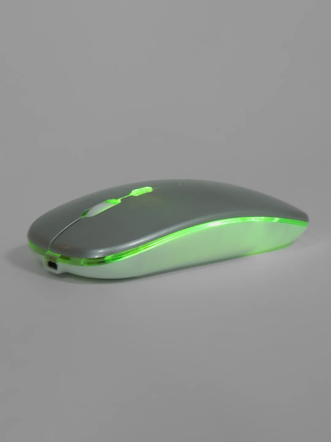 Серебряный мышка беспроводная с подсветкой RGB, беспроводная мышь для компьютера с аккумулятором