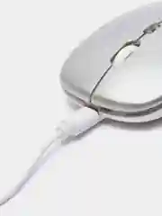 Серебряный мышка беспроводная с подсветкой RGB, беспроводная мышь для компьютера с аккумулятором