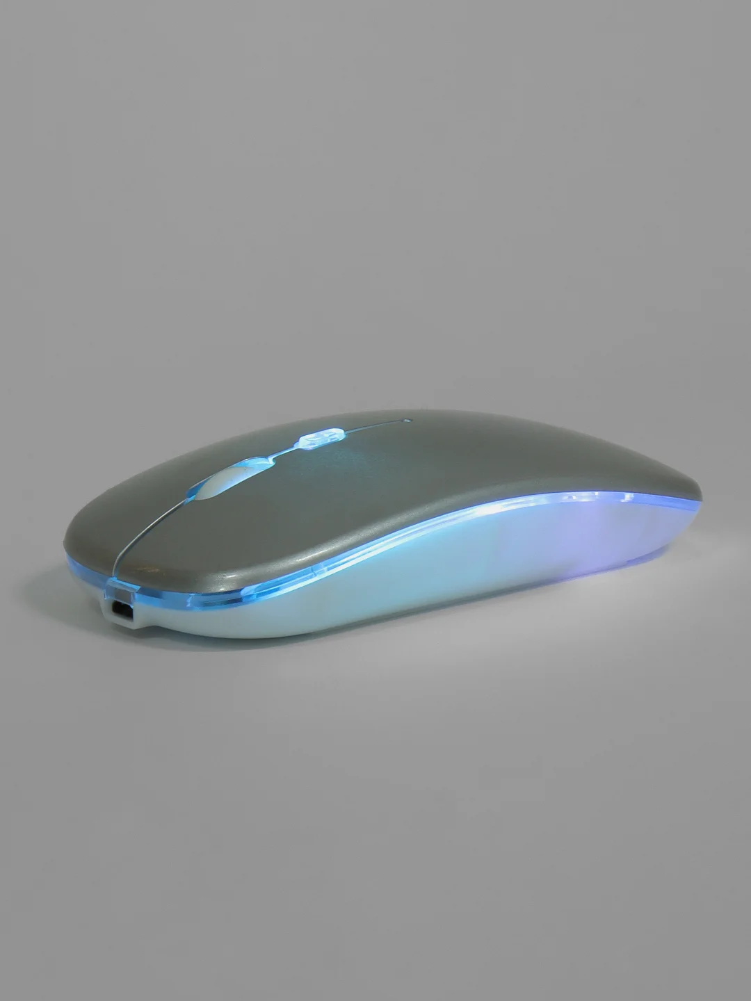 Серебряный мышка беспроводная с подсветкой RGB, беспроводная мышь для компьютера с аккумулятором
