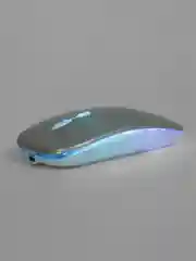 Серебряный мышка беспроводная с подсветкой RGB, беспроводная мышь для компьютера с аккумулятором