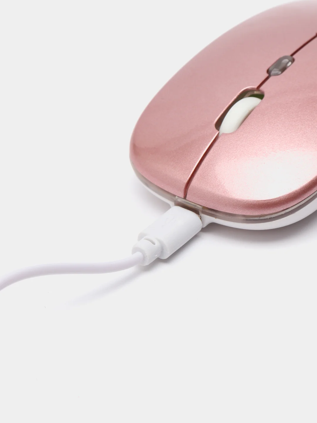 Розовый мышка беспроводная с подсветкой RGB, беспроводная мышь для компьютера с аккумулятором