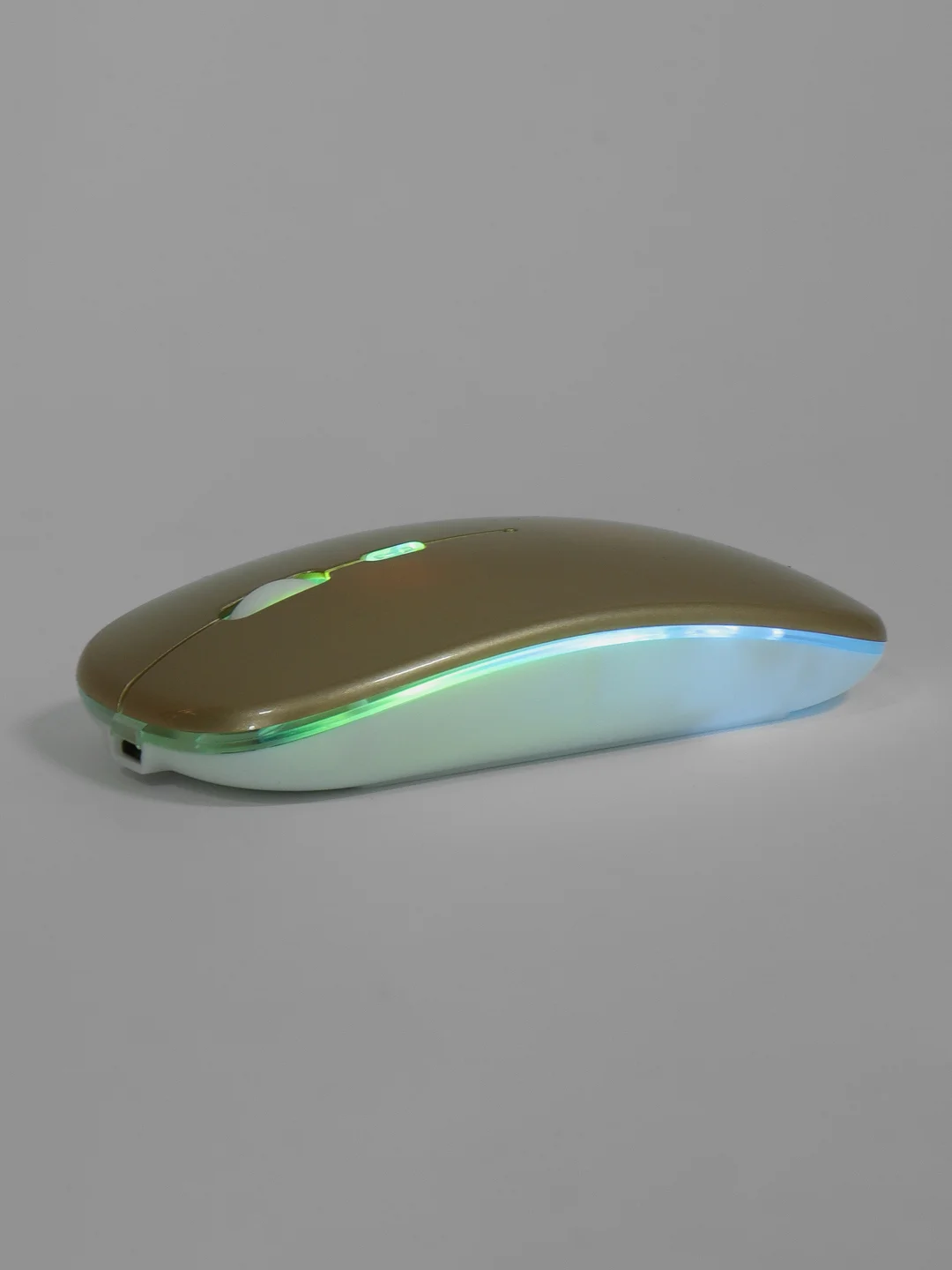 Золотой мышка беспроводная с подсветкой RGB, беспроводная мышь для компьютера с аккумулятором