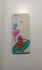 Синий чехол для Infinix HOT 12I с рисунками и с защитой камеры