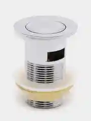 Клапан донный click-clack нажимной Hansen, с переливом, хром