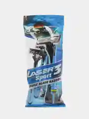Станок одноразовый Laser Sport 3, три лезвия, разное количество