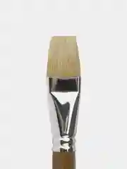 Кисть художественная профессиональная BRAUBERG ART "CLASSIC", щетина, плоская, № 30, длинная ручка, 200726