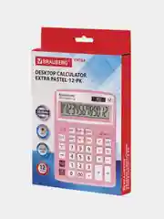 Калькулятор настольный Brauberg Extra Pastel-12-pk, 206 x 155 мм, 12 разрядов, розовый