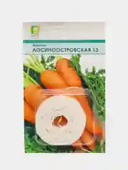 Бежевый семена на ленте "Морковь", разные сорта, лента 8 м